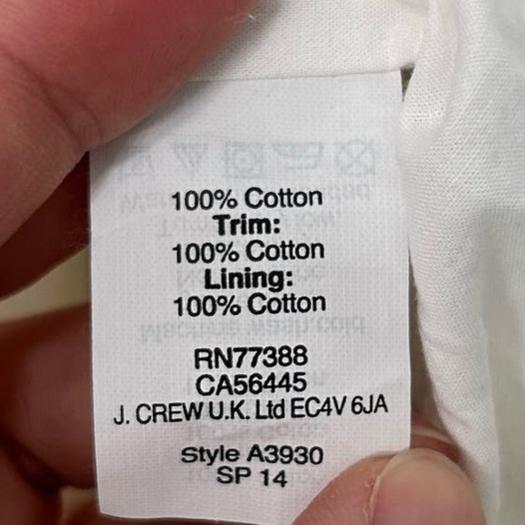 J. Crew Women’s Cotton Dress Size 10 Pockets White Boho Eyelet Breathable - Picture 12 of 15
